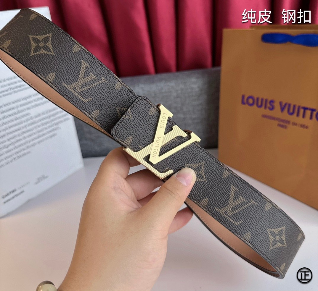 LOUISVUITTON[正]原单品质经典印花搭配原单精品扣精工制作细节看图实物拍摄高端奢华宽度4.0c