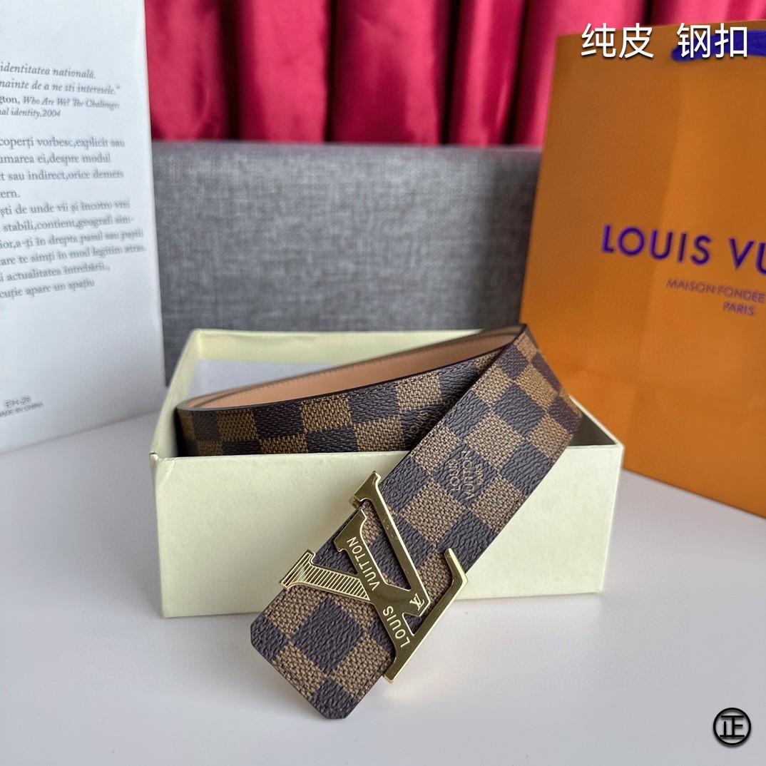 LOUISVUITTON[正]原单品质经典印花搭配原单精品扣精工制作细节看图实物拍摄高端奢华宽度4.0c