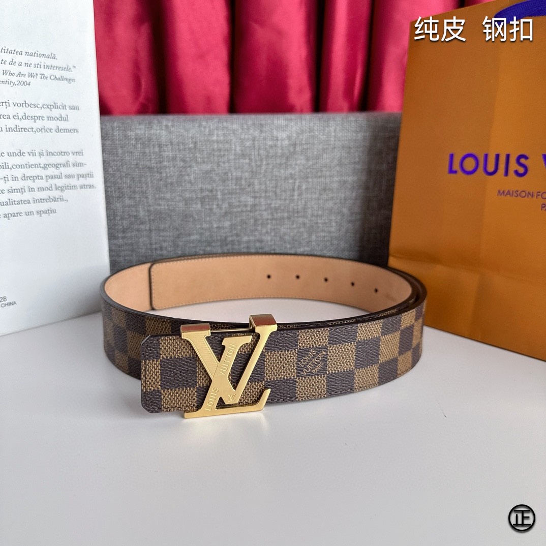 LOUISVUITTON[正]原单品质经典印花搭配原单精品扣精工制作细节看图实物拍摄高端奢华宽度4.0c