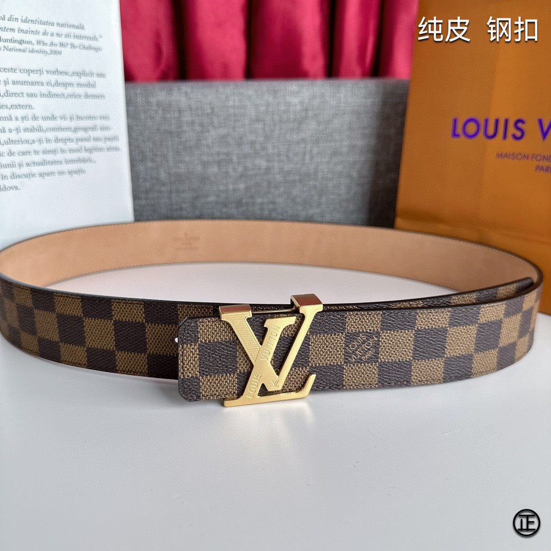 LOUISVUITTON[正]原单品质经典印花搭配原单精品扣精工制作细节看图实物拍摄高端奢华宽度4.0c