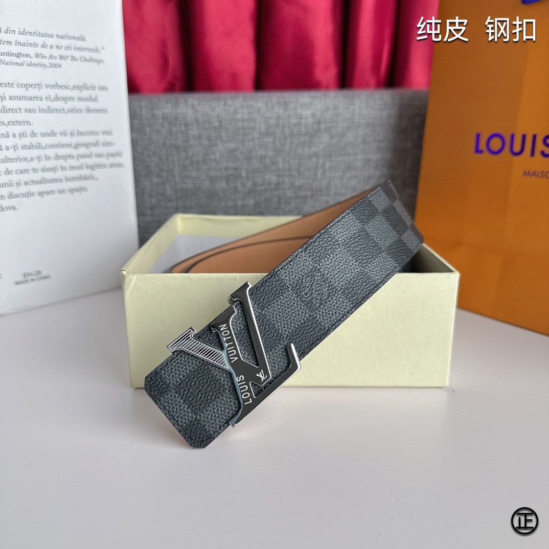 LOUISVUITTON[正]原单品质经典印花搭配原单精品扣精工制作细节看图实物拍摄高端奢华宽度4.0c