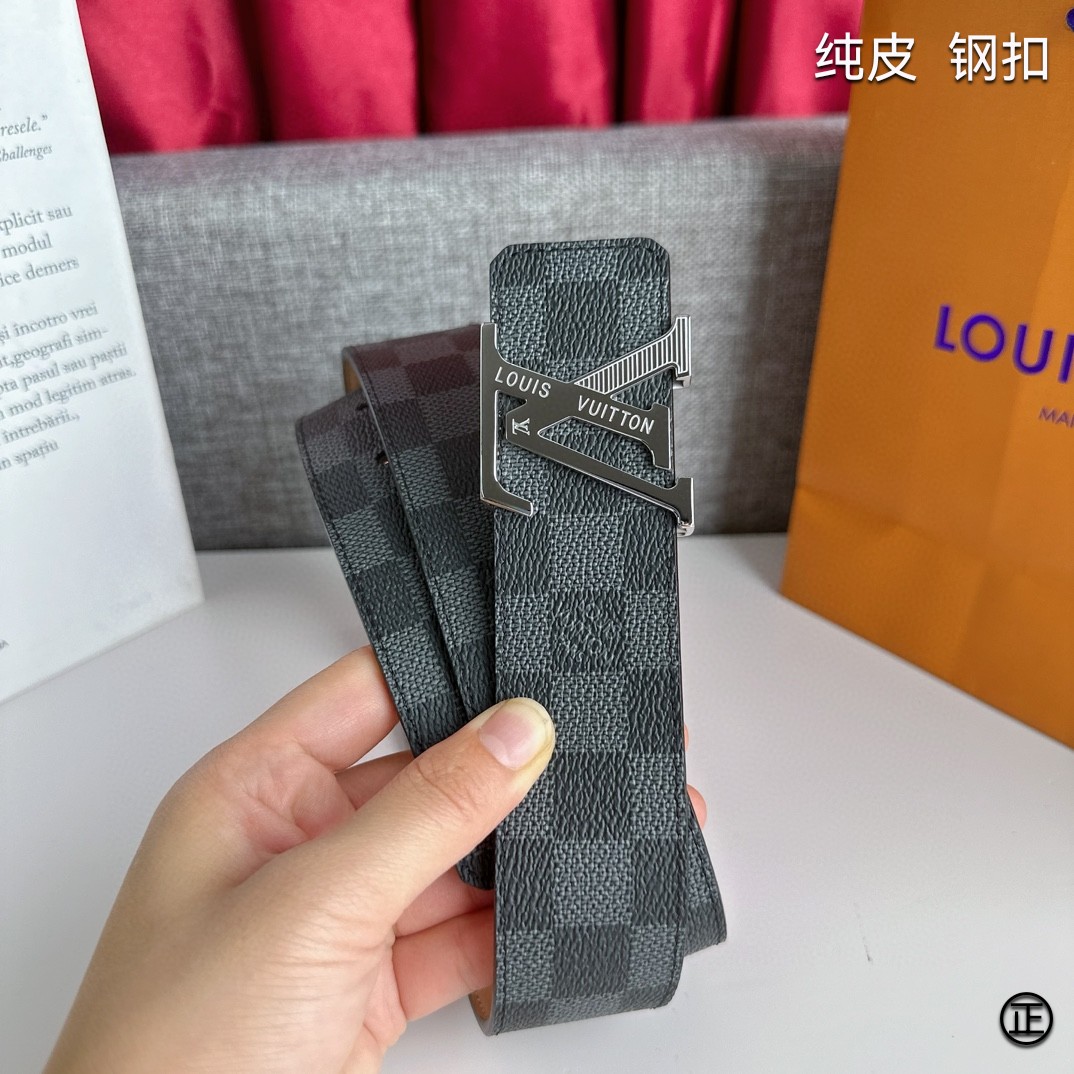 LOUISVUITTON[正]原单品质经典印花搭配原单精品扣精工制作细节看图实物拍摄高端奢华宽度4.0c