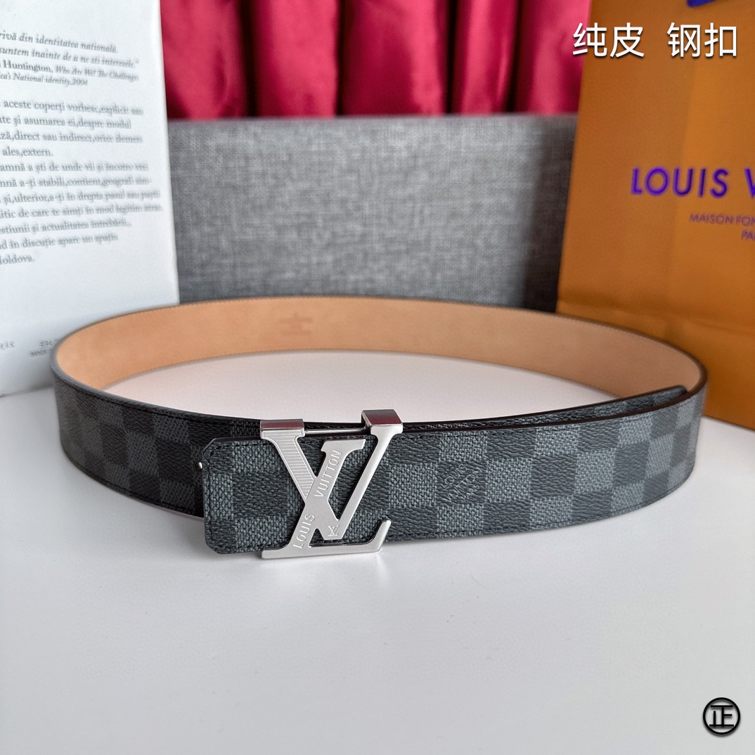 LOUISVUITTON[正]原单品质经典印花搭配原单精品扣精工制作细节看图实物拍摄高端奢华宽度4.0c