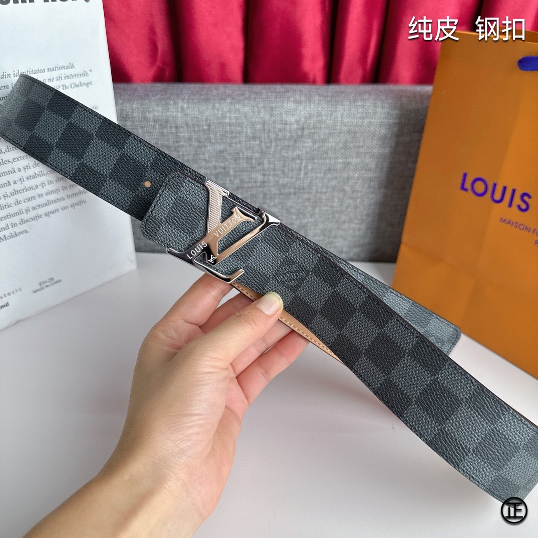 LOUISVUITTON[正]原单品质经典印花搭配原单精品扣精工制作细节看图实物拍摄高端奢华宽度4.0c