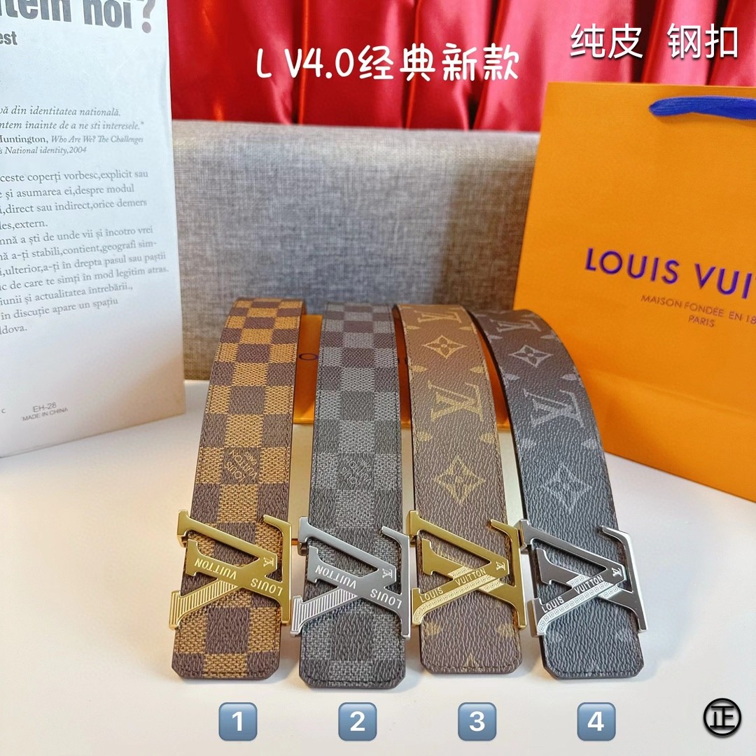 LOUISVUITTON[正]原单品质经典印花搭配原单精品扣精工制作细节看图实物拍摄高端奢华宽度4.0c