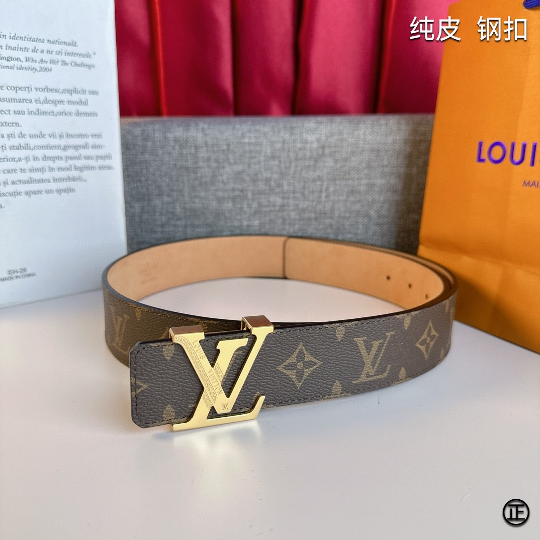 LOUISVUITTON[正]原单品质经典印花搭配原单精品扣精工制作细节看图实物拍摄高端奢华宽度4.0c