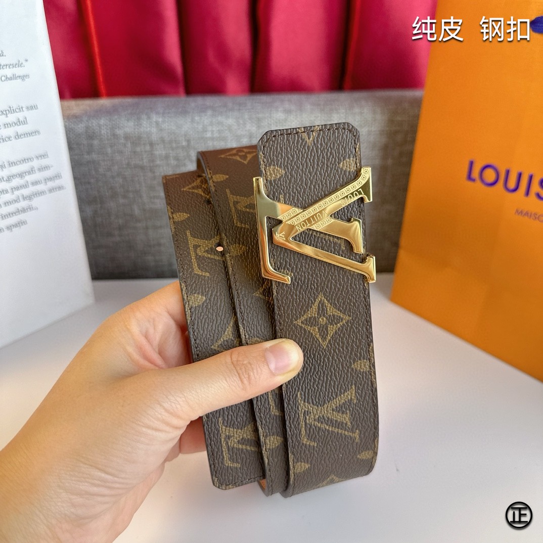 LOUISVUITTON[正]原单品质经典印花搭配原单精品扣精工制作细节看图实物拍摄高端奢华宽度4.0c