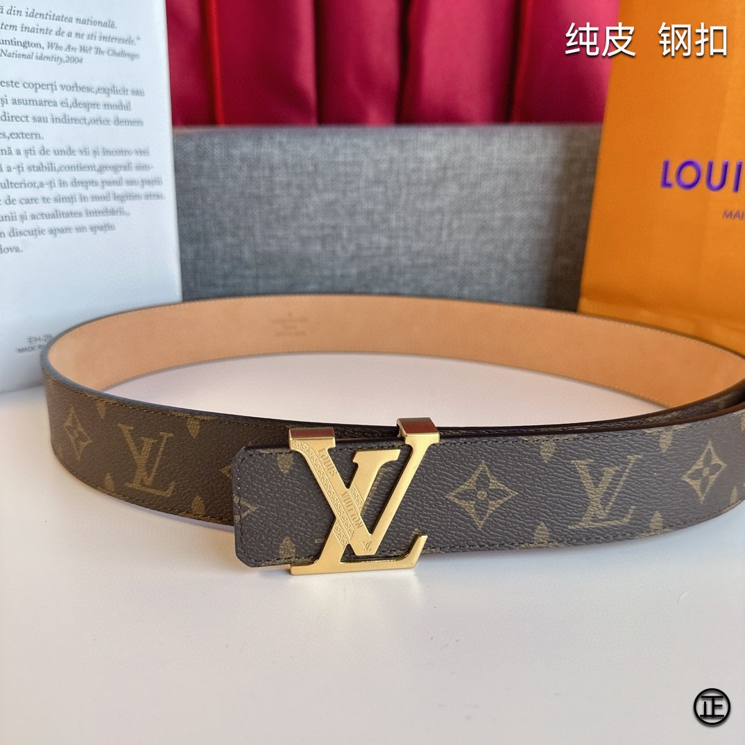 LOUISVUITTON[正]原单品质经典印花搭配原单精品扣精工制作细节看图实物拍摄高端奢华宽度4.0c