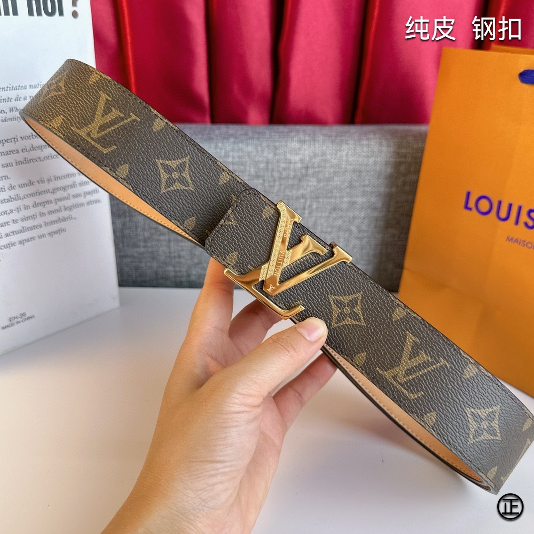 LOUISVUITTON[正]原单品质经典印花搭配原单精品扣精工制作细节看图实物拍摄高端奢华宽度4.0c