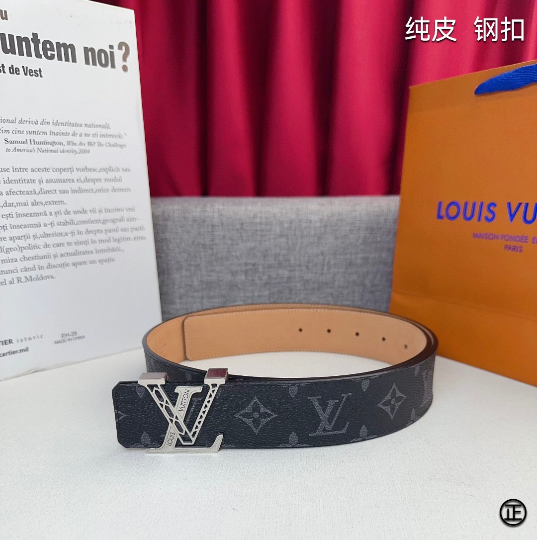 LOUISVUITTON[正]原单品质经典印花搭配原单精品扣精工制作细节看图实物拍摄高端奢华宽度4.0c