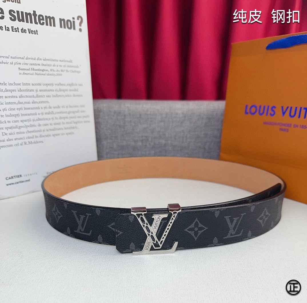 LOUISVUITTON[正]原单品质经典印花搭配原单精品扣精工制作细节看图实物拍摄高端奢华宽度4.0c