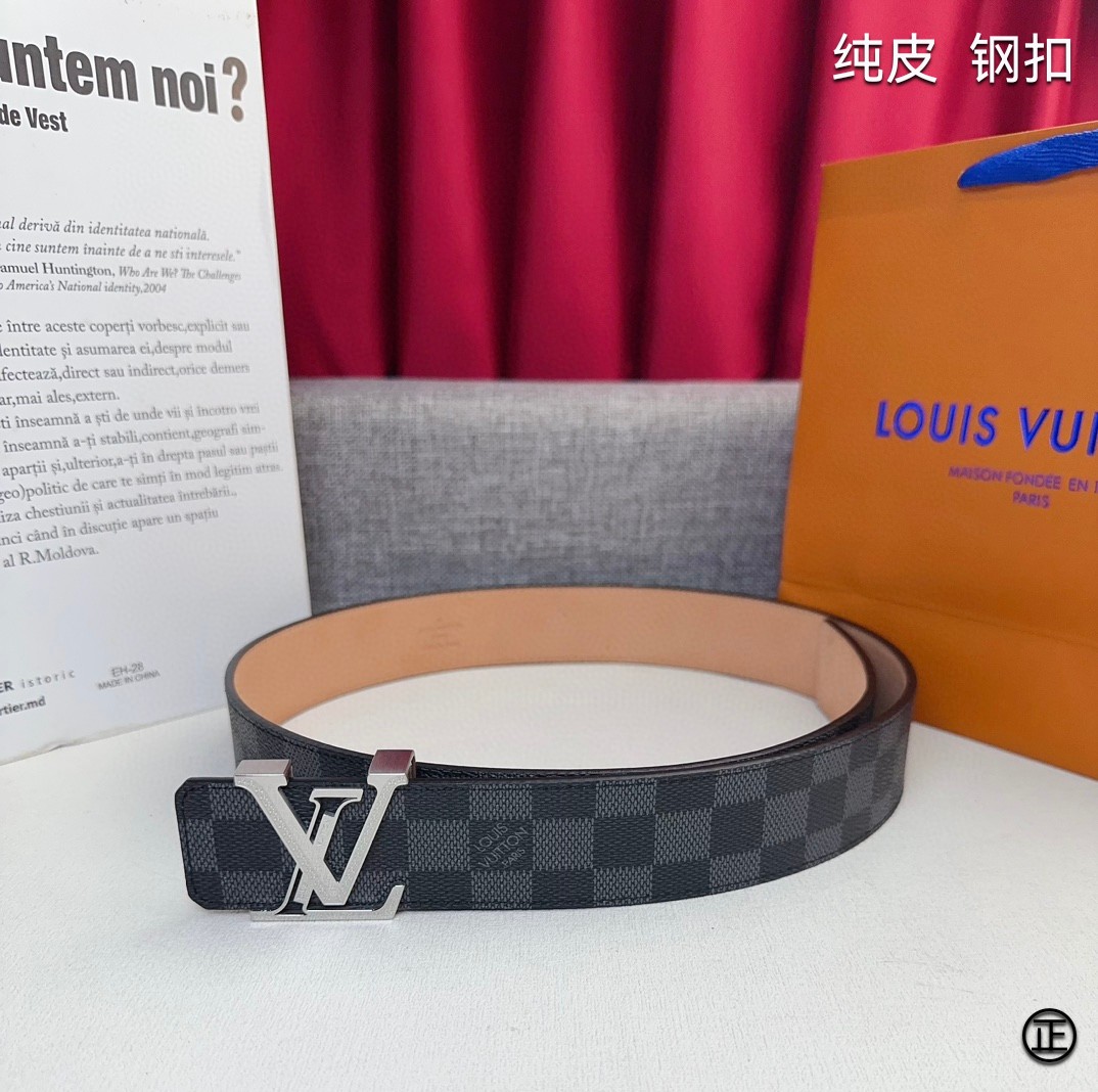 LOUISVUITTON[正]原单品质经典印花搭配原单精品扣精工制作细节看图实物拍摄高端奢华宽度4.0c