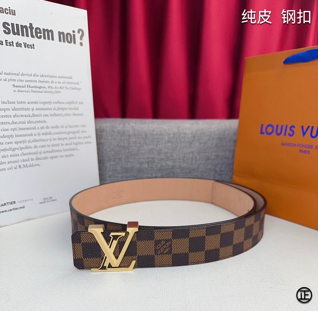 LOUISVUITTON[正]原单品质经典印花搭配原单精品扣精工制作细节看图实物拍摄高端奢华宽度4.0c