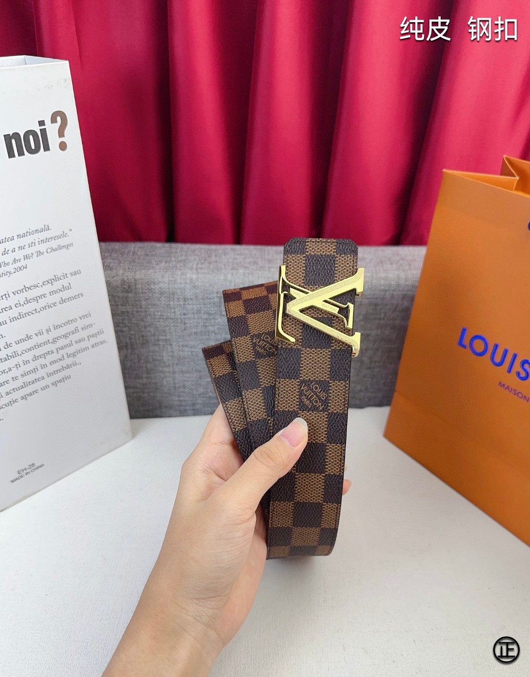 LOUISVUITTON[正]原单品质经典印花搭配原单精品扣精工制作细节看图实物拍摄高端奢华宽度4.0c