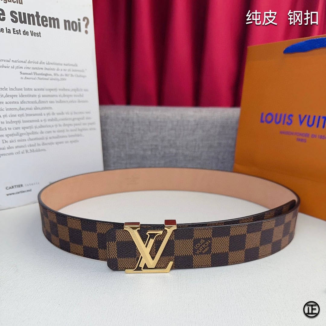 LOUISVUITTON[正]原单品质经典印花搭配原单精品扣精工制作细节看图实物拍摄高端奢华宽度4.0c