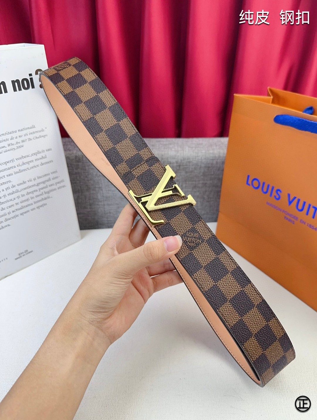 LOUISVUITTON[正]原单品质经典印花搭配原单精品扣精工制作细节看图实物拍摄高端奢华宽度4.0c