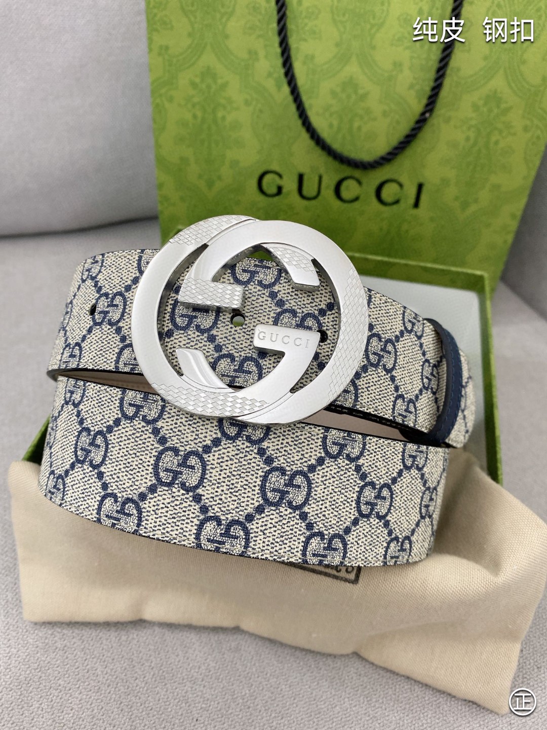 Gucci高端定制男士原单皮带海外限量定制款式顶级原厂材质体现腰间贵族的一款必备腰带宽度4.0cm