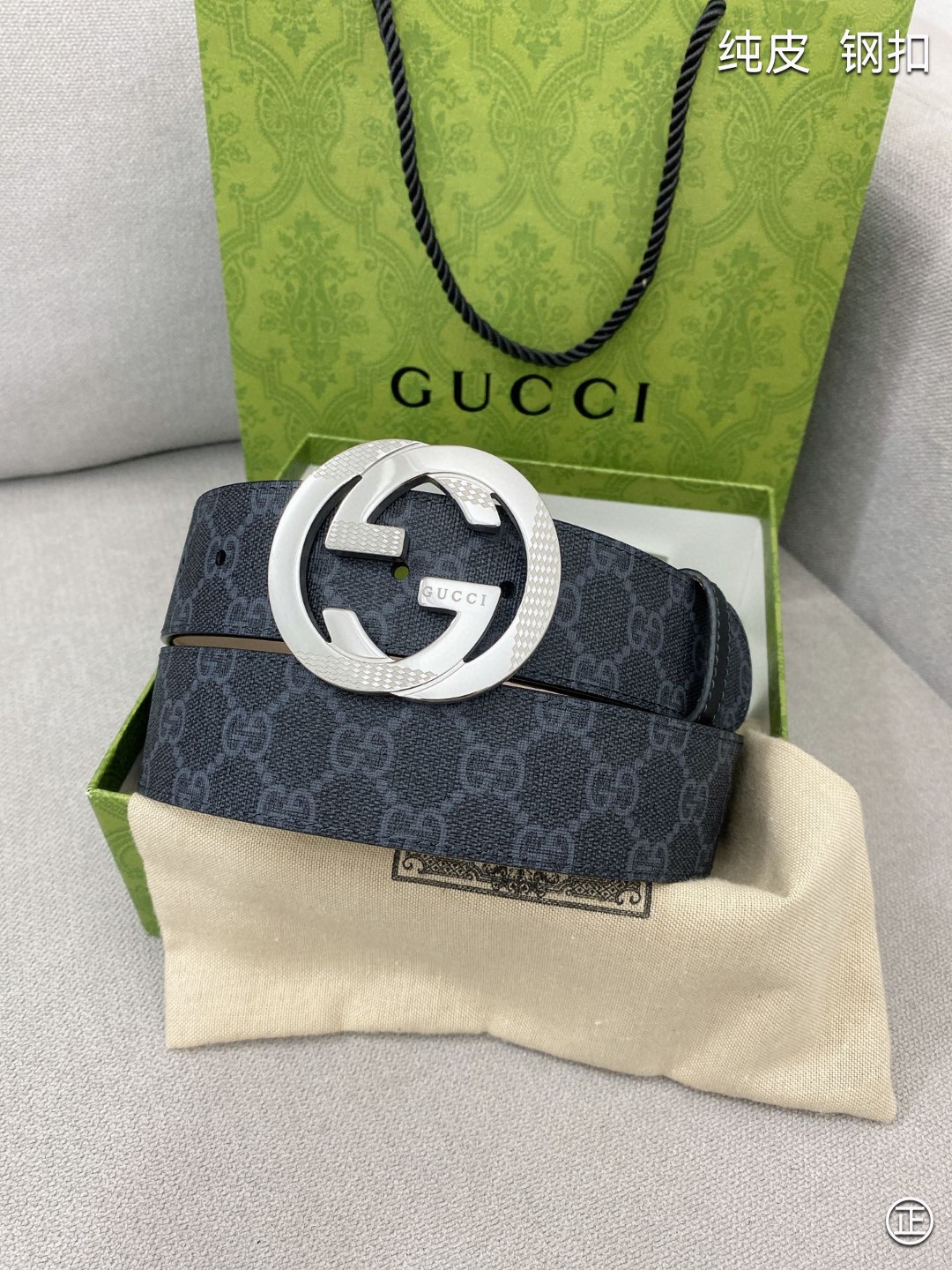 Gucci高端定制男士原单皮带海外限量定制款式顶级原厂材质体现腰间贵族的一款必备腰带宽度4.0cm