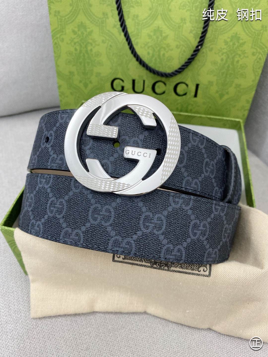 Gucci高端定制男士原单皮带海外限量定制款式顶级原厂材质体现腰间贵族的一款必备腰带宽度4.0cm