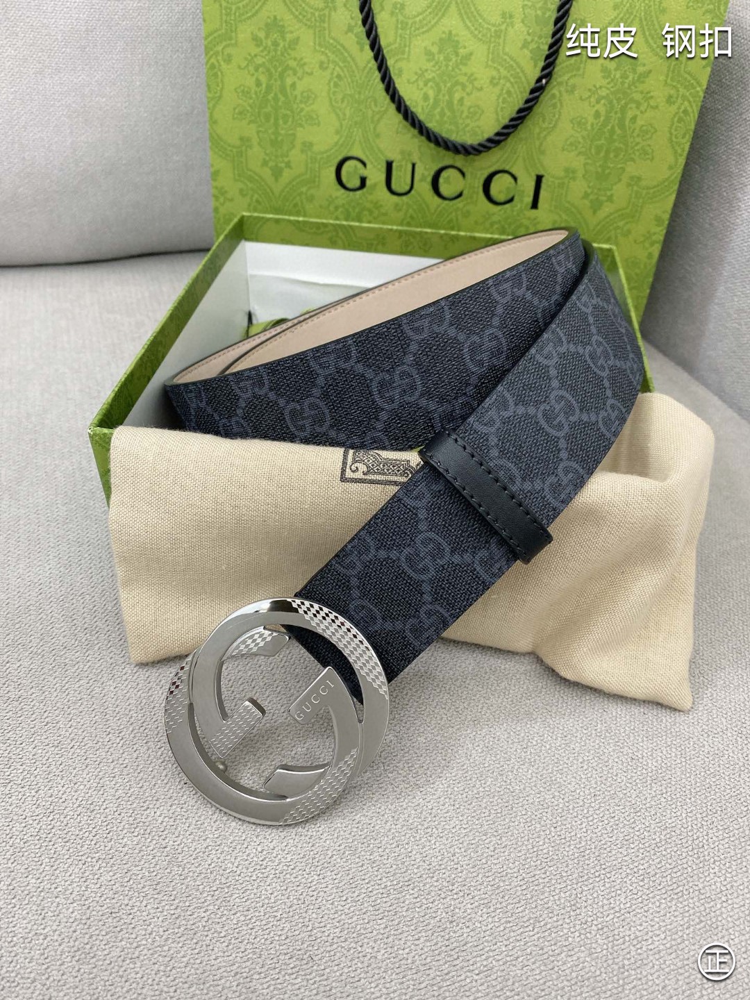 Gucci高端定制男士原单皮带海外限量定制款式顶级原厂材质体现腰间贵族的一款必备腰带宽度4.0cm