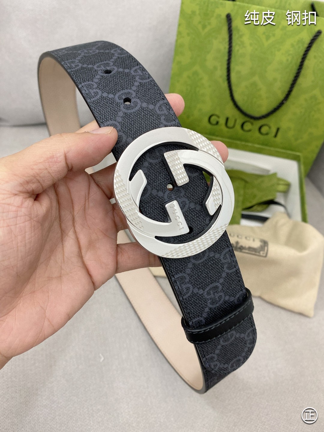 Gucci高端定制男士原单皮带海外限量定制款式顶级原厂材质体现腰间贵族的一款必备腰带宽度4.0cm