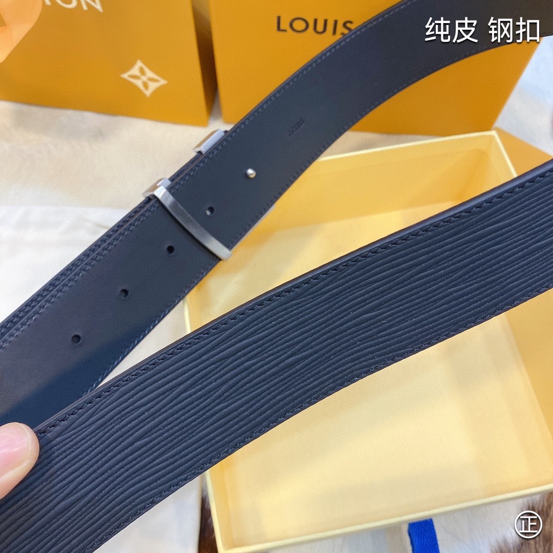 LouisVuitton代购定制腰带意大利原厂皮料五金皮料手工零距离懂货高端客户来宽4.0cm！高品质！