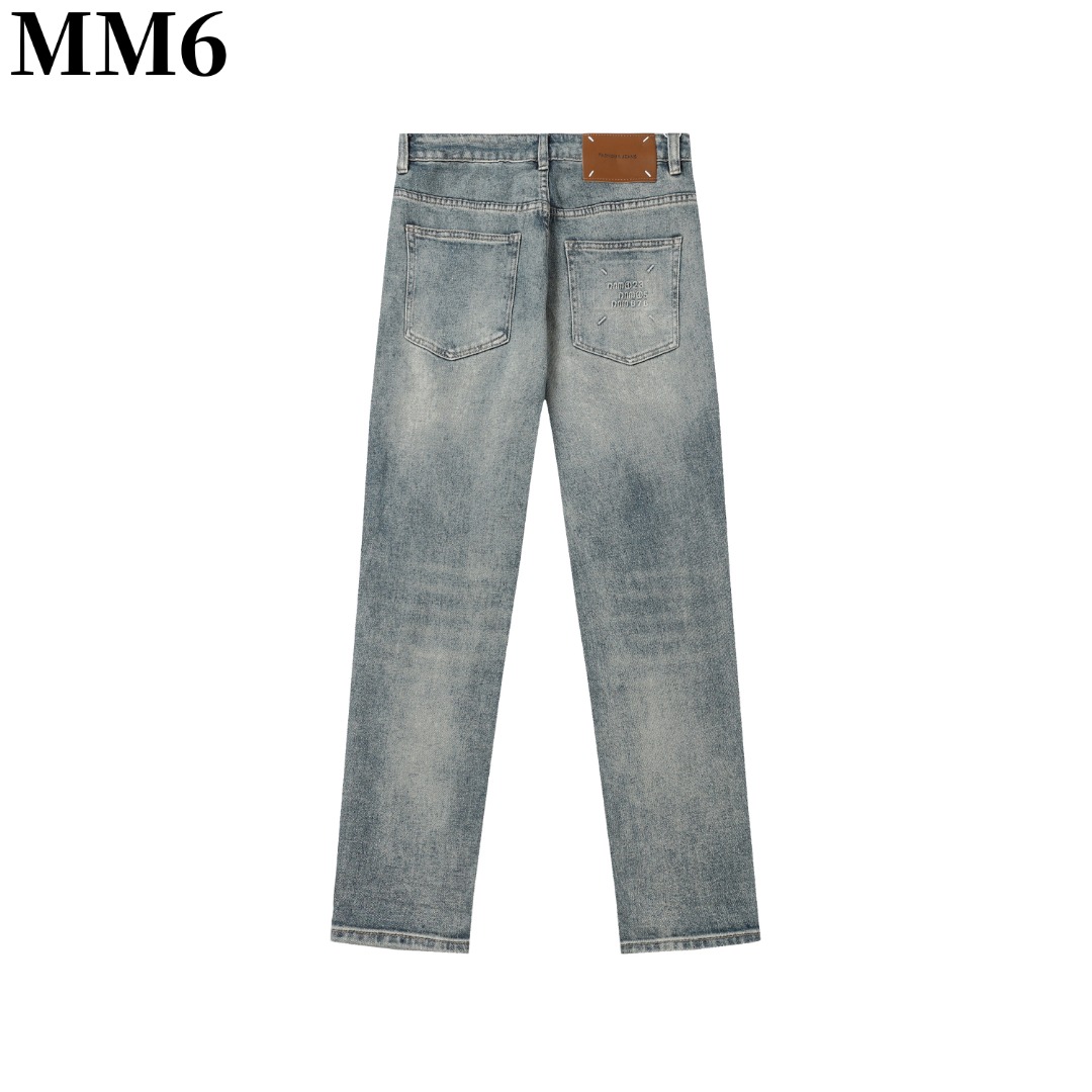Trendy MM6 New Pocket Logo Jeans for Autumn and Winter 2024