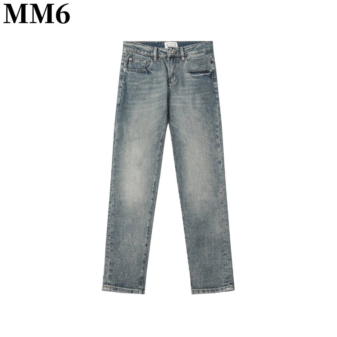 Trendy MM6 New Pocket Logo Jeans for Autumn and Winter 2024 - 图片 2