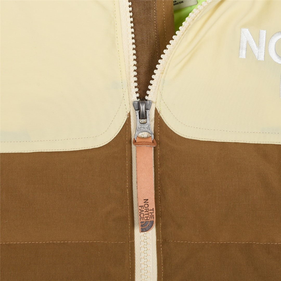 THE NORTH FACE ロゴ刺繍 ダウンジャケット 防風撥水 90%白ダウン 軽量