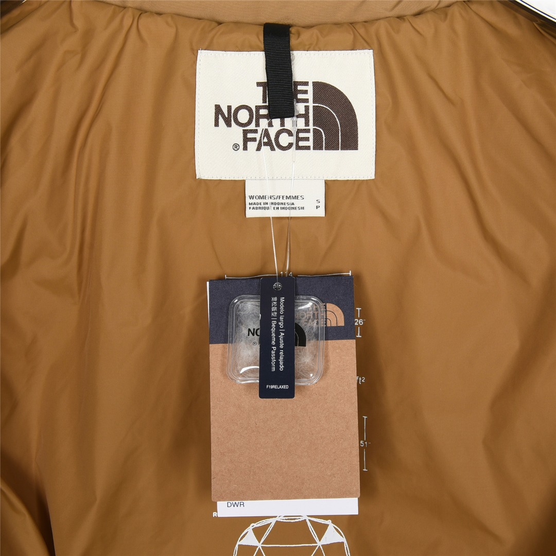 THE NORTH FACE ロゴ刺繍 ダウンジャケット 90%白ダックダウン 防風 軽量