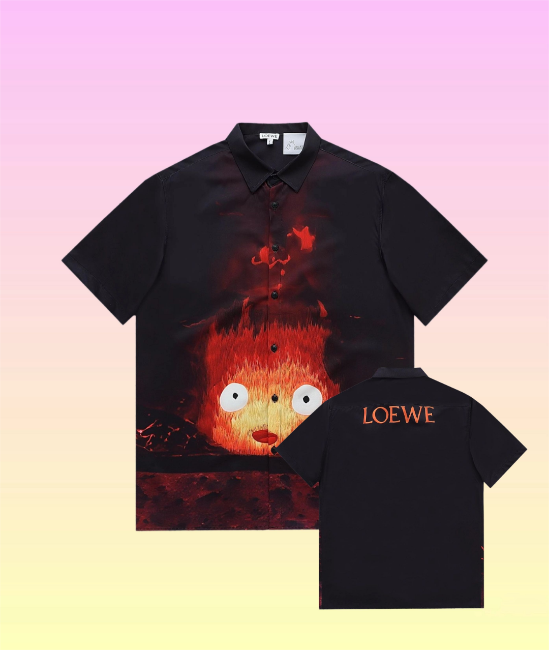 LOEWE x Hal’s Moving Castle Flame Shorts Shirt in Picture Color, Gender-Neutral Sizes - 图片 2