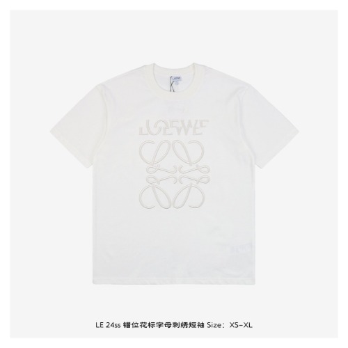 Loewe Embroidered Logo T-Shirt - Unisex Short Sleeve Tee 1 Loewe Embroidered Logo T-Shirt - Unisex Short Sleeve Tee