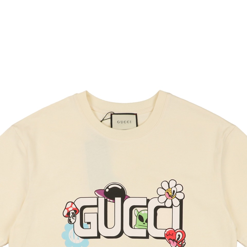 Gucci/古驰 24ss 外星花朵G字母印花短袖