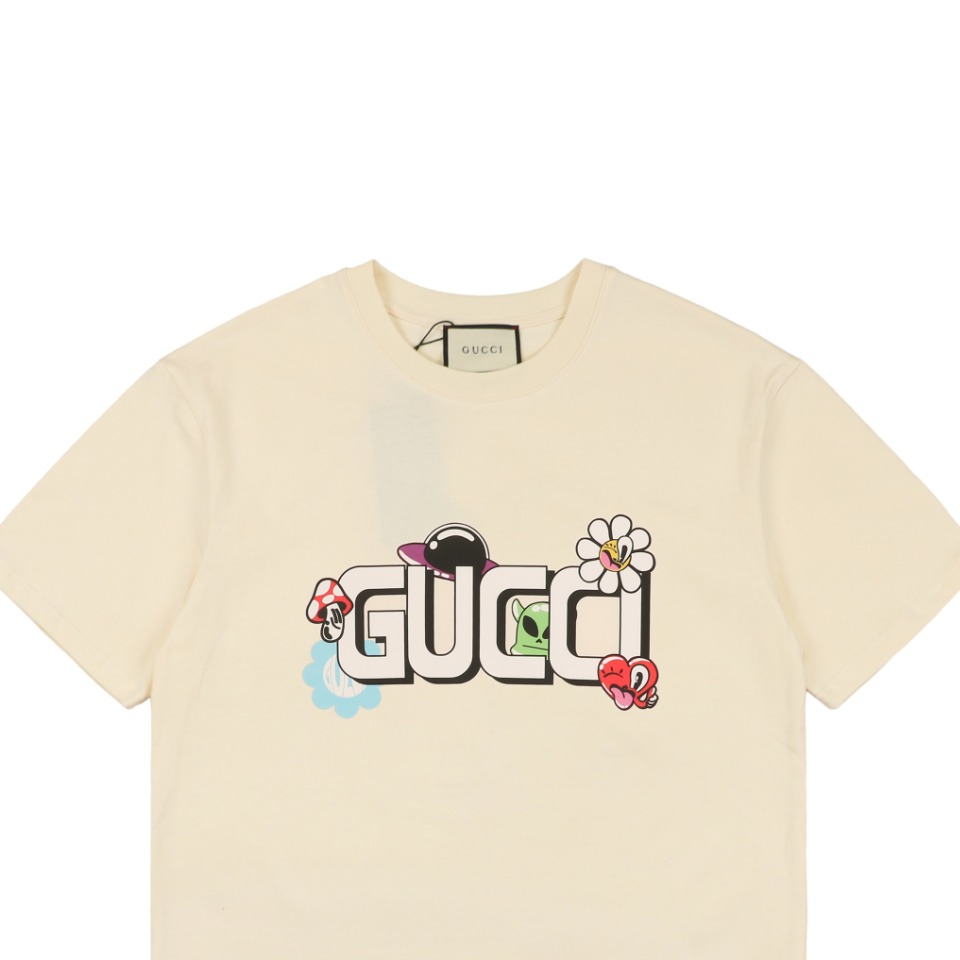 Gucci/古驰 24ss 外星花朵G字母印花短袖