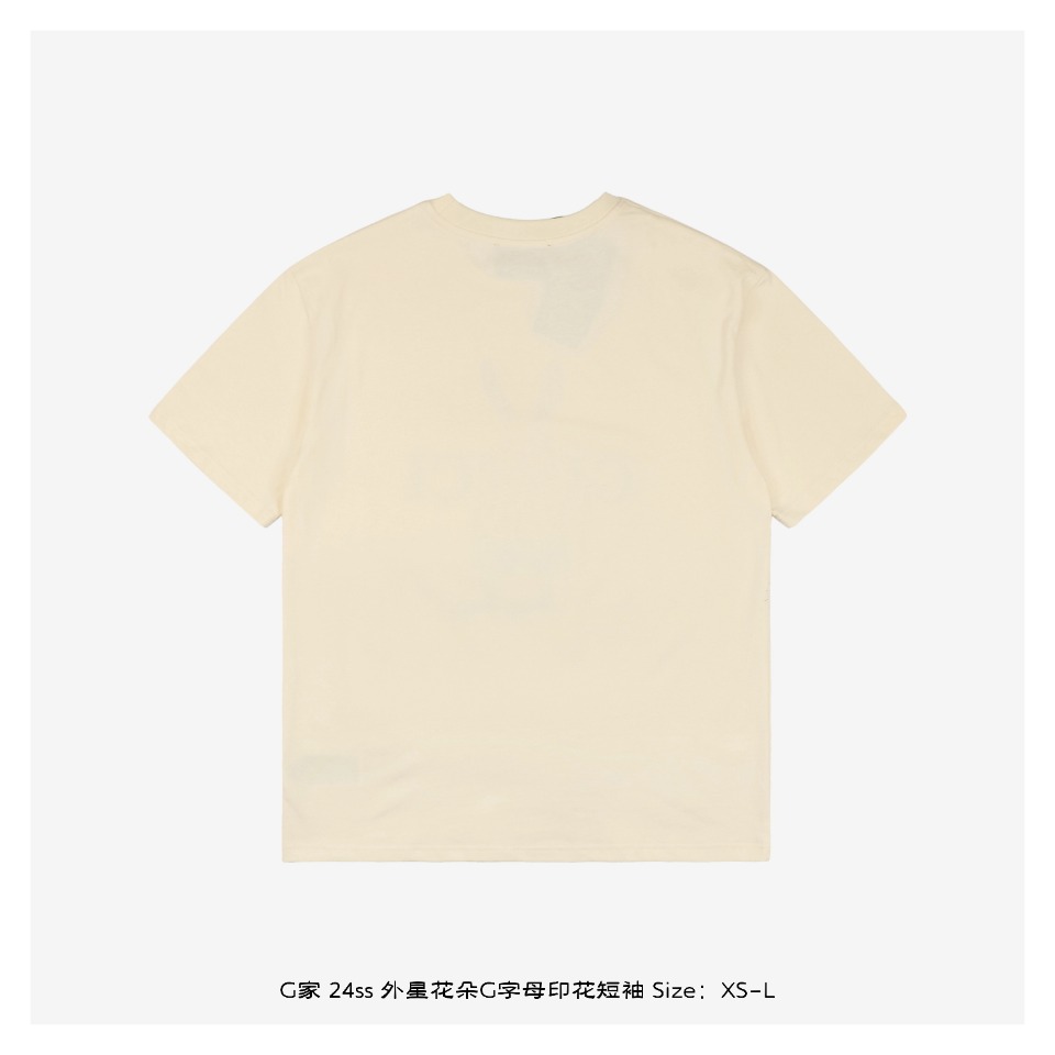 Gucci/古驰 24ss 外星花朵G字母印花短袖