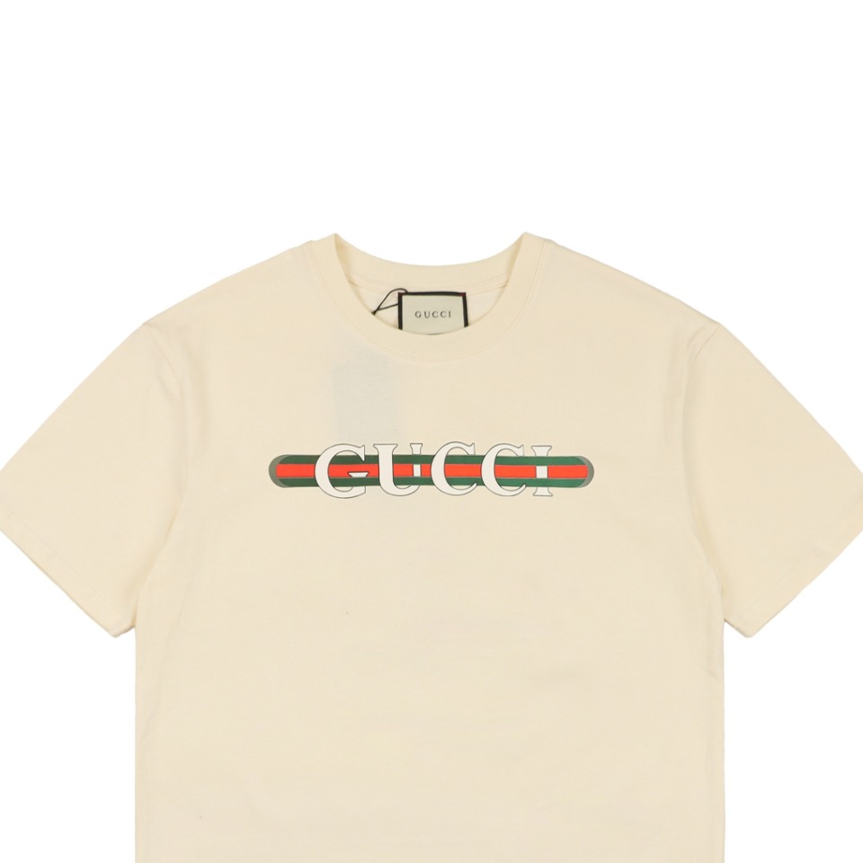 Gucci/古驰 24ss 横杆G字母印花短袖