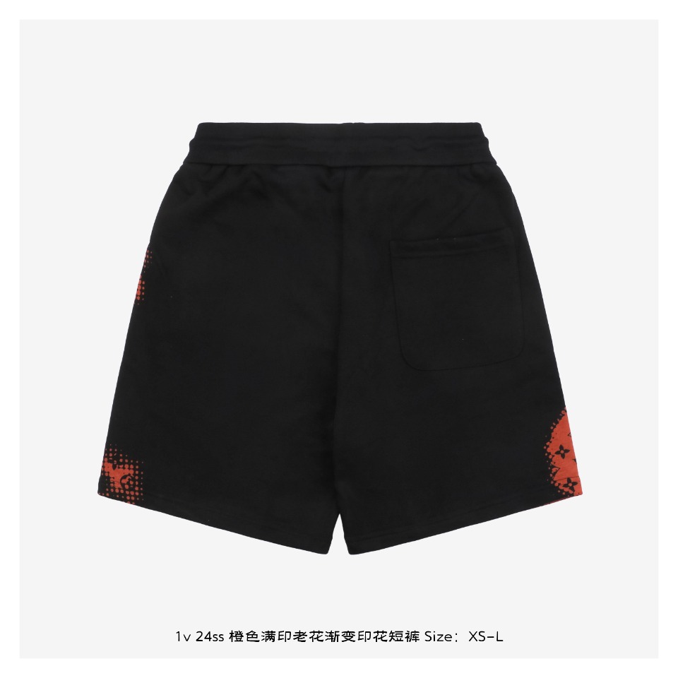 1v 24ss 橙色满印老花渐变印花短裤-Chinese UA Cheap High Quatity Brand Clothes Bags handbags Sneakers wholesale wholesaler seller from China Factory suppliers Fashion Clothing Shoes best Quality Beautiful Price 1v 24ss 橙色满印老花渐变印花短裤