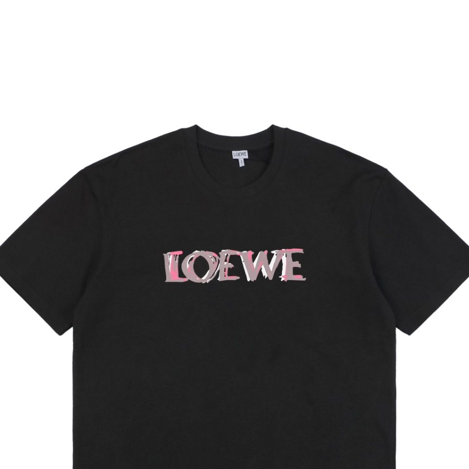 Loewe/罗意威 24ss 炫彩涂鸦红花标印花短袖