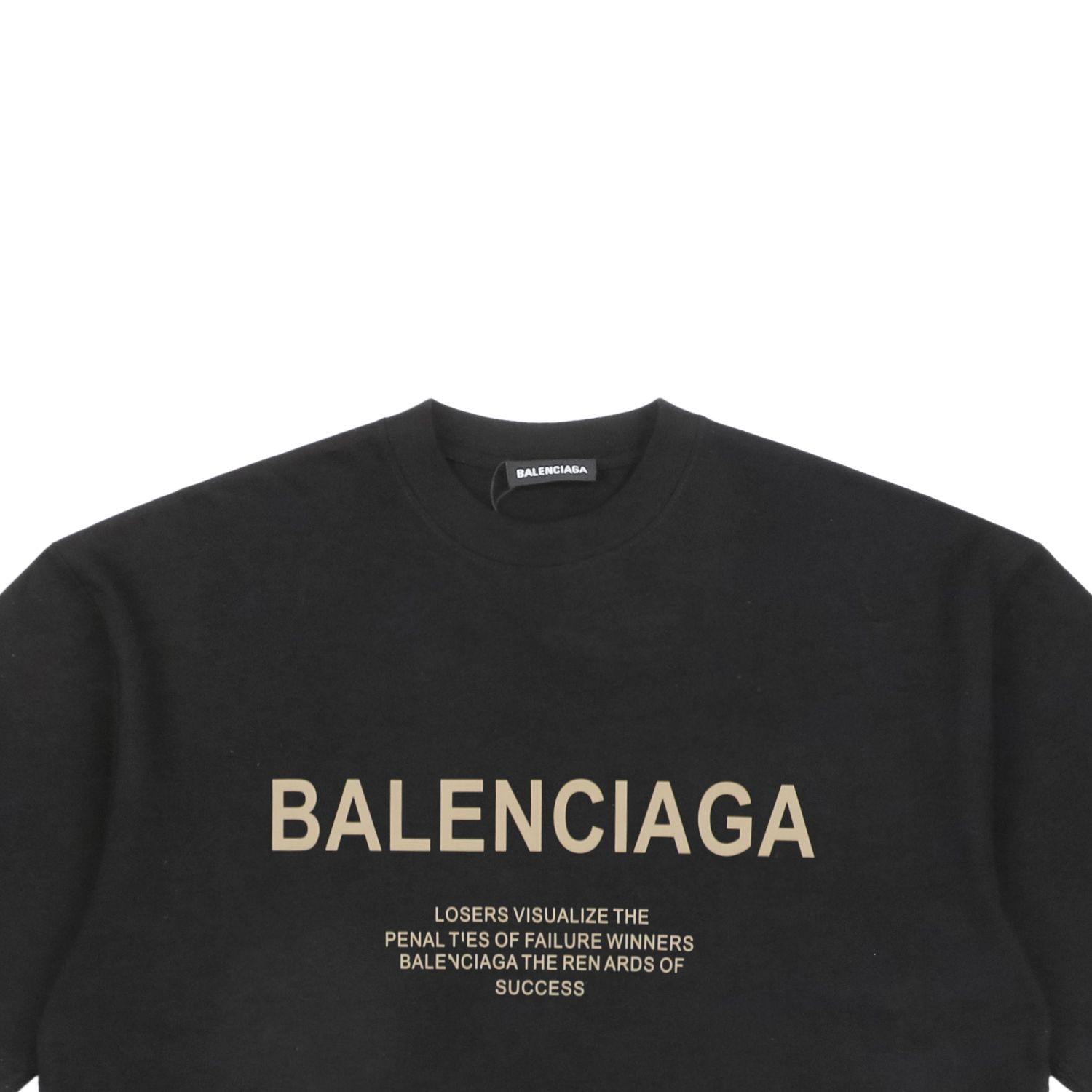 Balenciaga/巴黎世家 24ss 金色字母标语印花短袖