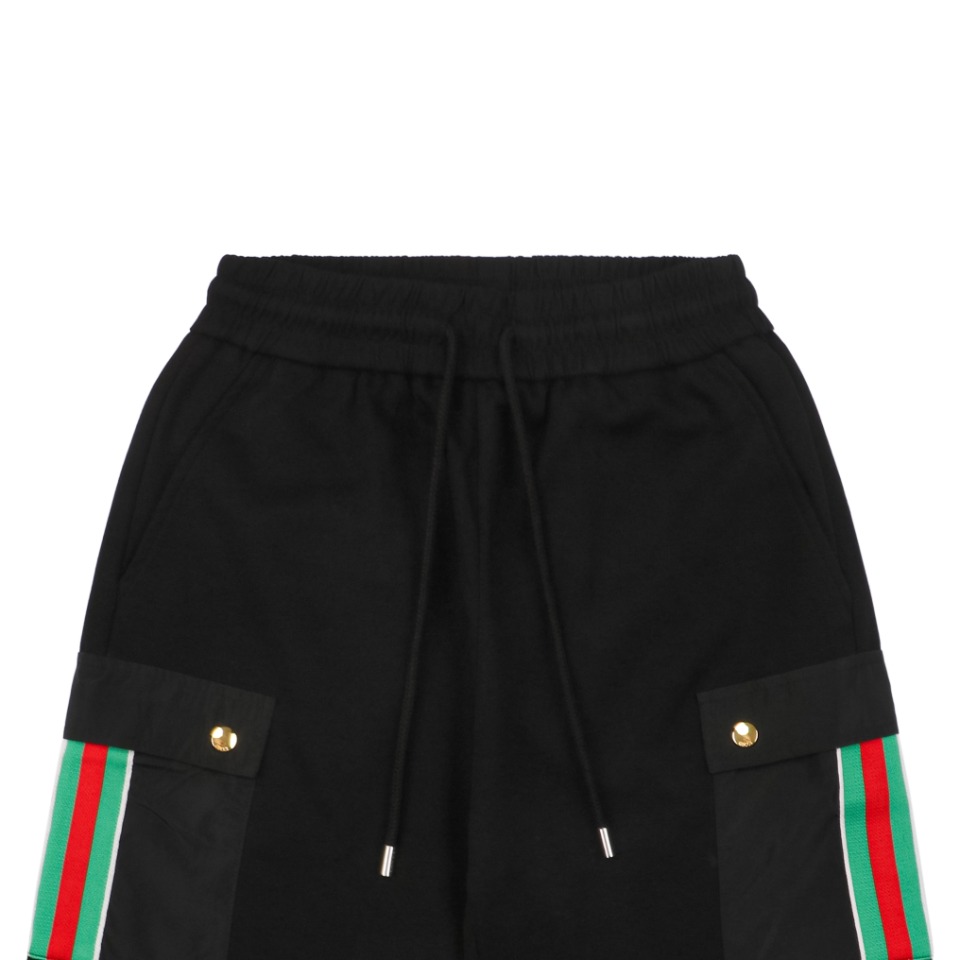 Gucci/古驰 24ss 侧口袋红绿织带短裤