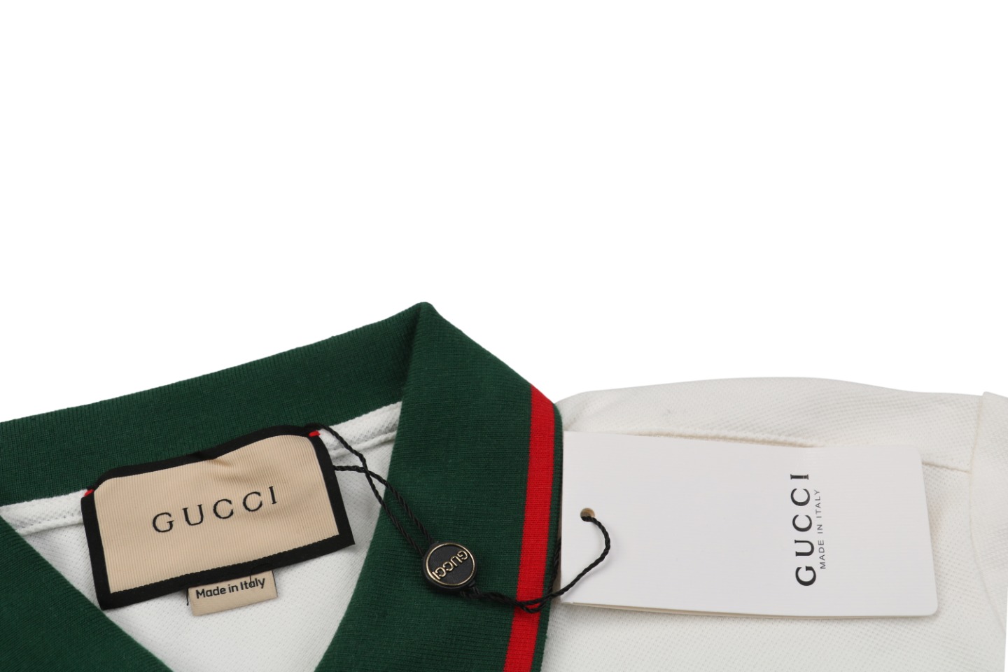 Gucci/古驰 24ss 绿色双G刺绣polo杉短袖