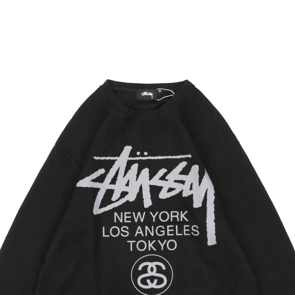 Stussy/斯图西 24Fw 巡游涂鸦字母印花圆领卫衣