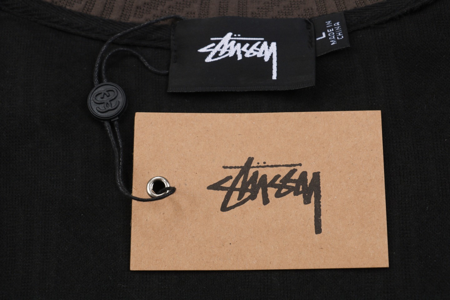 Stussy/斯图西 24Fw 暗纹涂鸦字母印花圆领卫衣