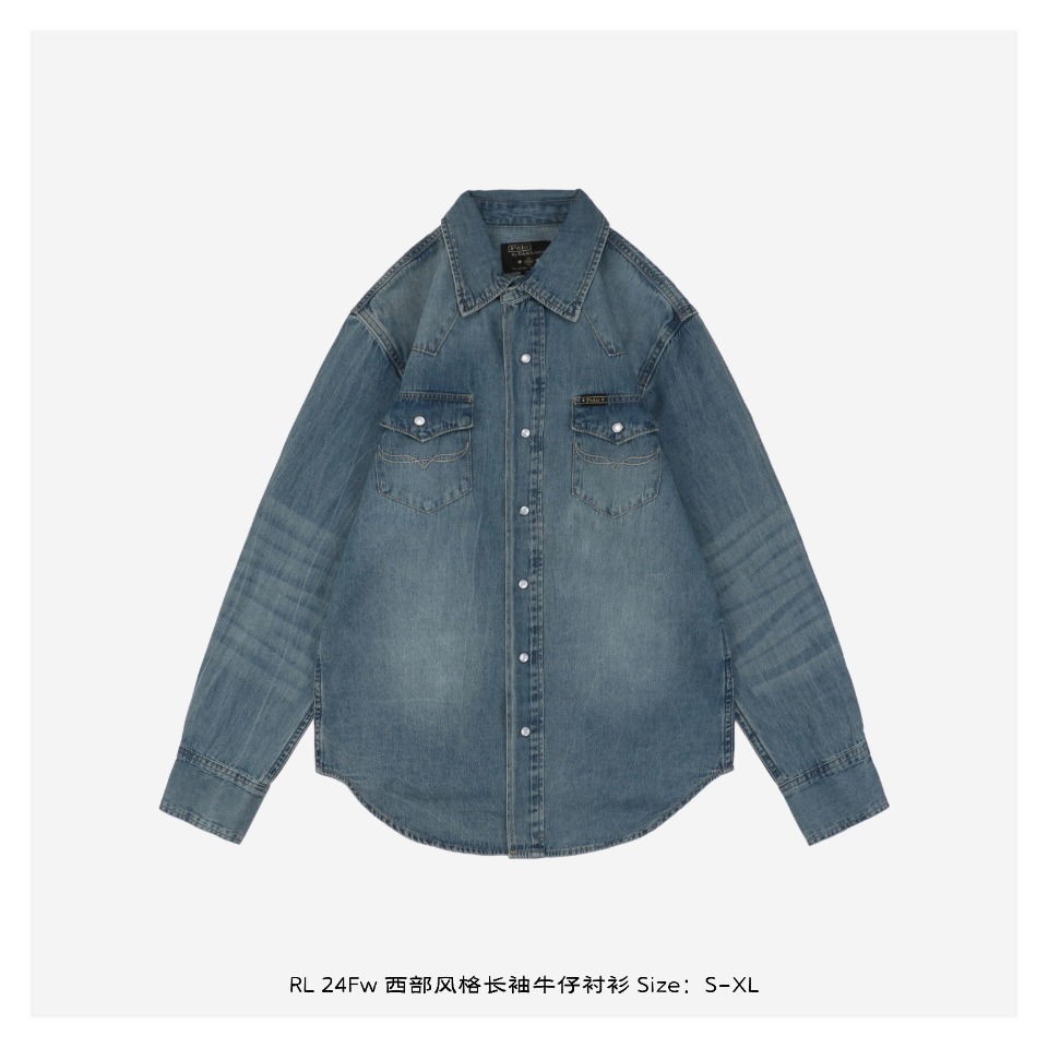 Ralph Lauren/拉夫劳伦 24Fw 西部风格长袖牛仔衬衫