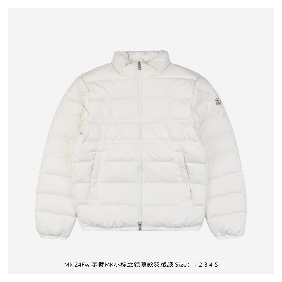 MonclerMonmouth 24Fw Arm MK Small Logo Collar Thin Down Jacket Simple to the e