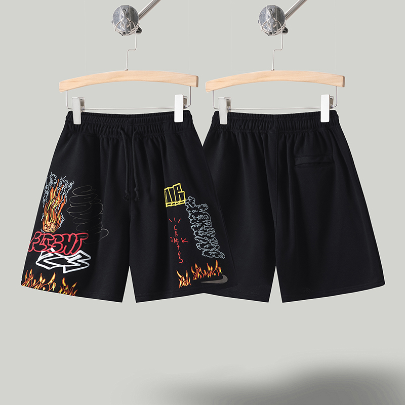 款号：TS71（顶级品质） Travis Scott Cactus Jack X Air Jordan火焰联名限定短裤☑做工精美 走线流畅☑原版开模 工艺讲究 印花清晰 细节挑剔☑面料采用341