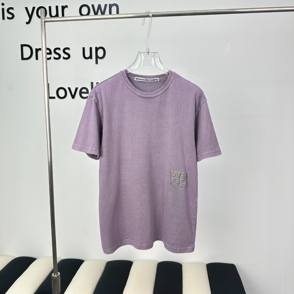 Alexander Wang Clothing T-Shirt Summer Collection Short Sleeve