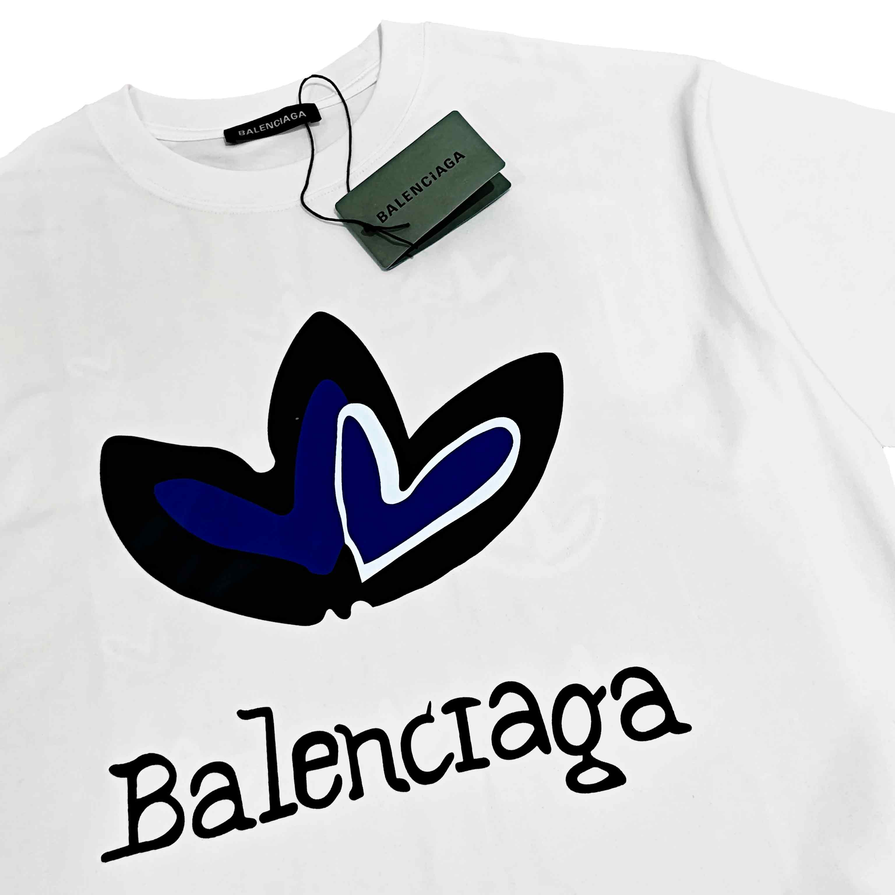 Balenciaga 巴黎世家 24ss联名三叶草限定 印花短袖T恤