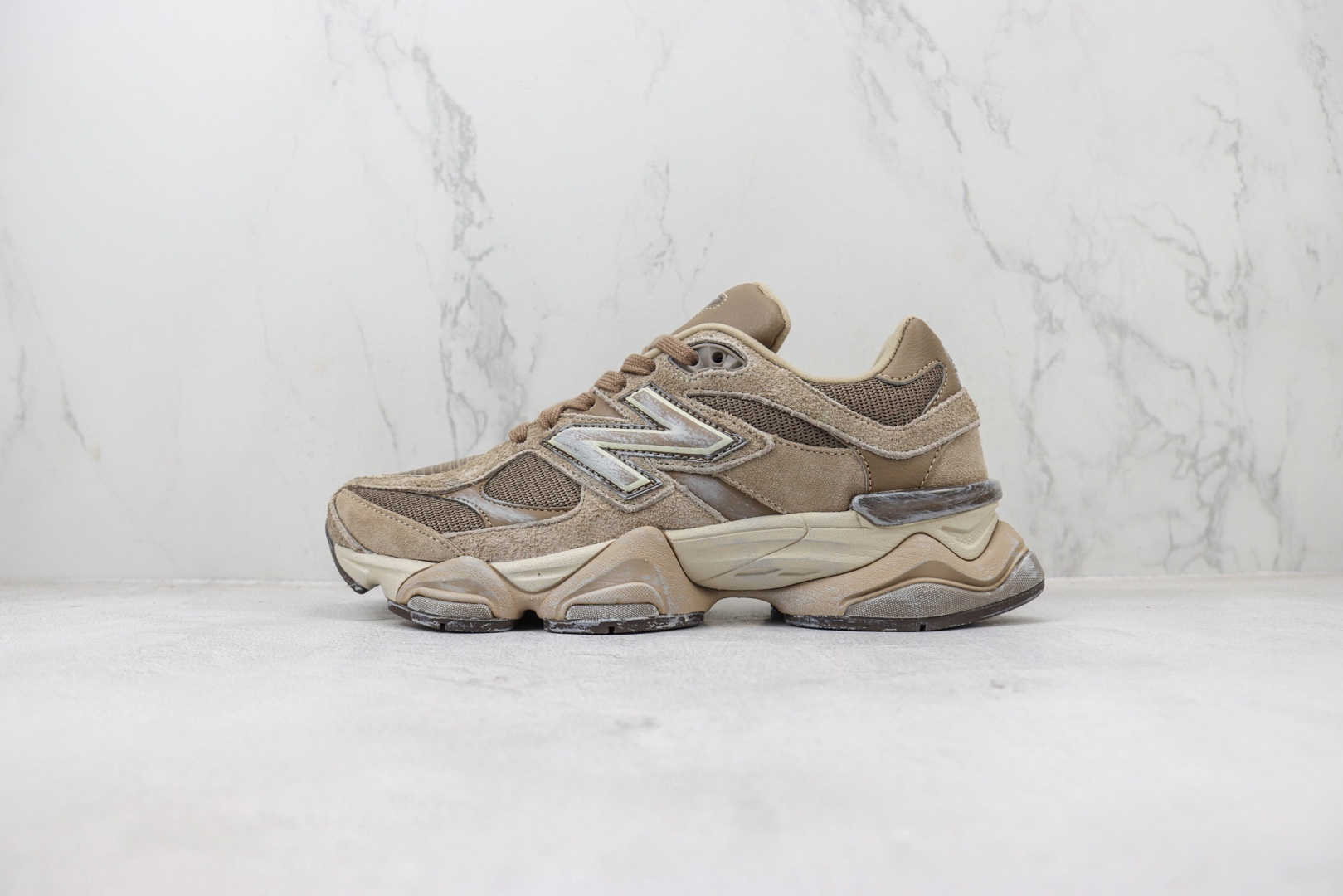 P240纯原New Balance NB 9060新百伦复古休闲运动慢跑鞋 U9060PB驼色 做旧 脏脏鞋 U9060PB