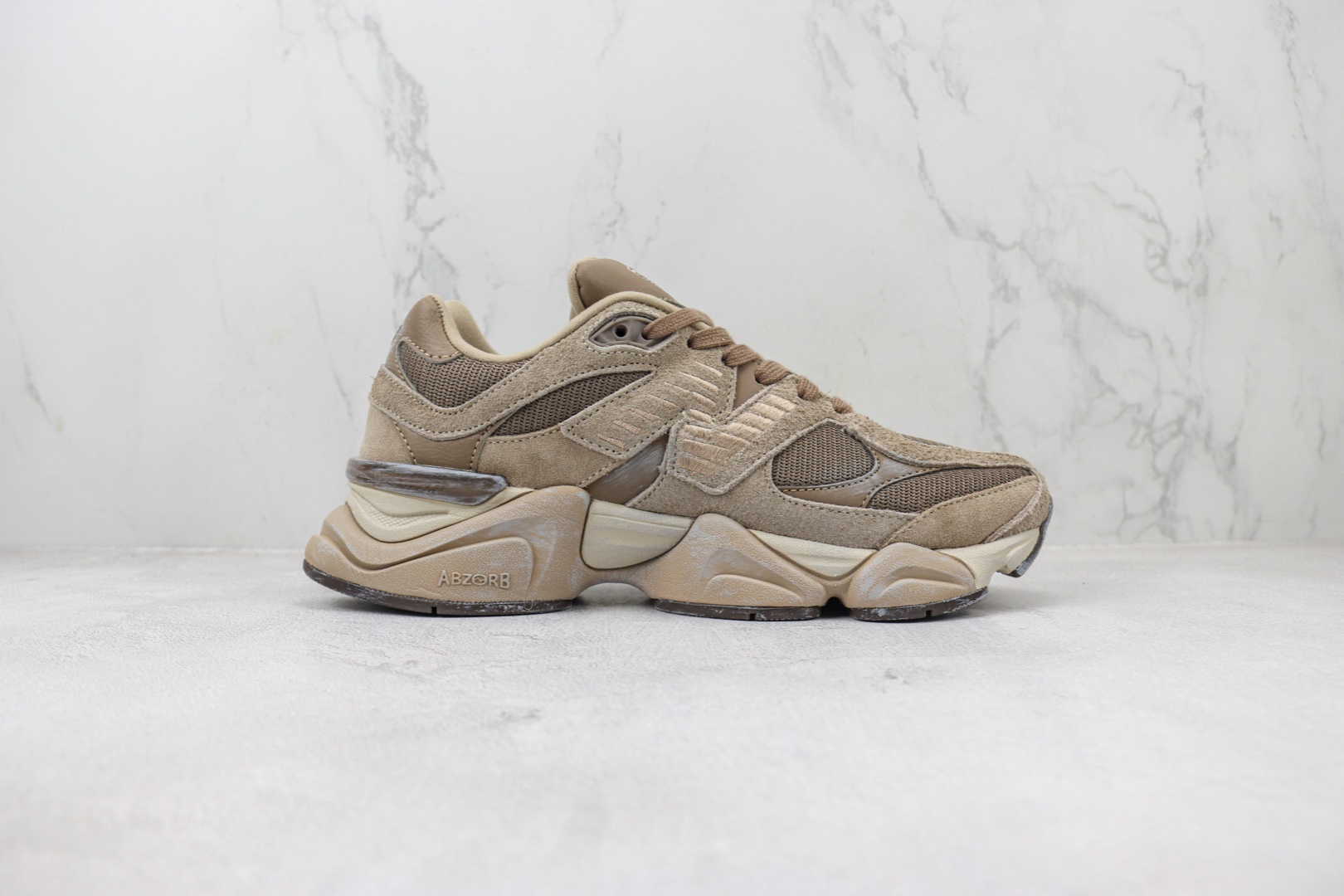 P240纯原New Balance NB 9060新百伦复古休闲运动慢跑鞋 U9060PB驼色 做旧 脏脏鞋 U9060PB